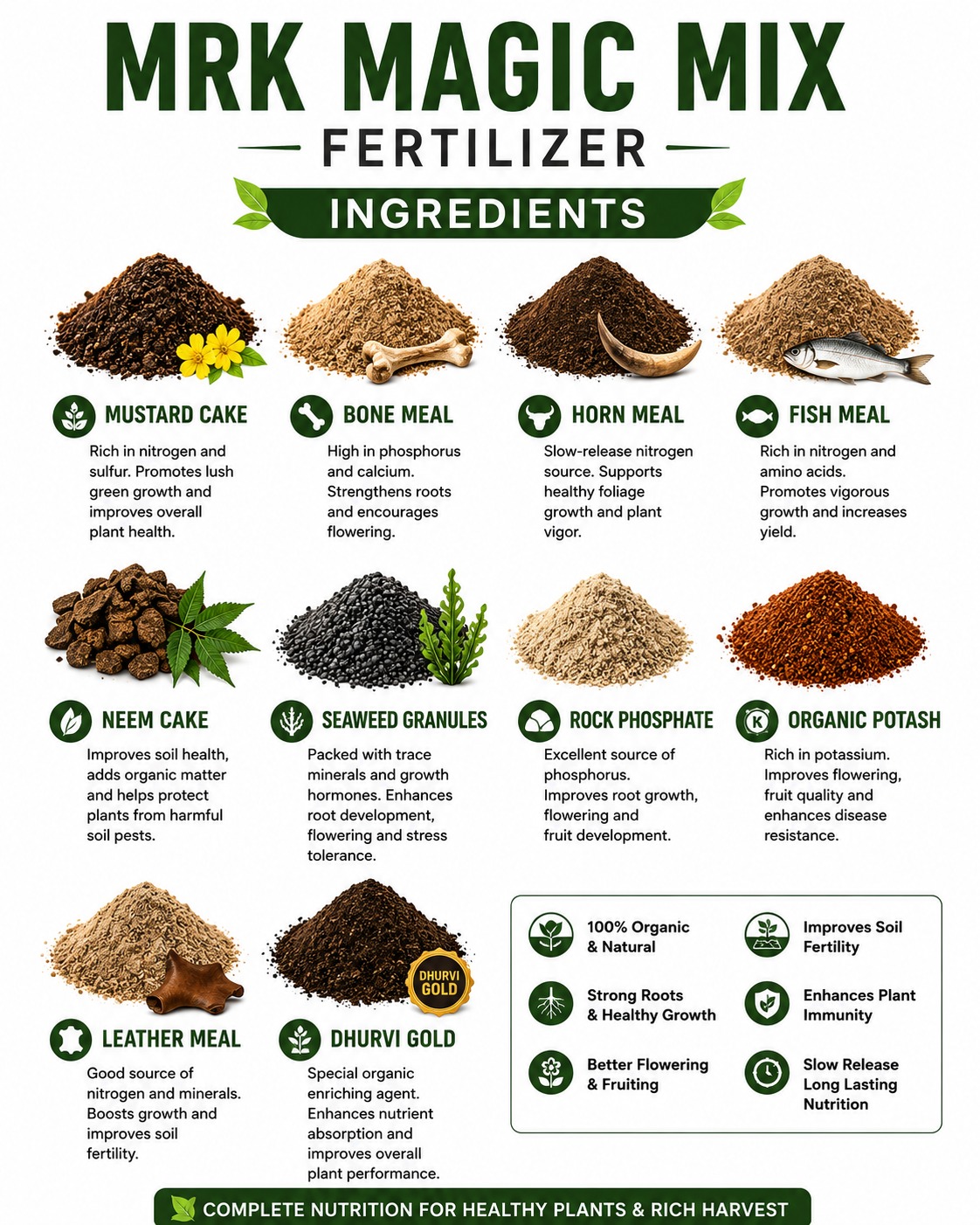 MRK Magic Mix Fertilizer – Premium Organic Multi Nutrient Mix Fertilizer