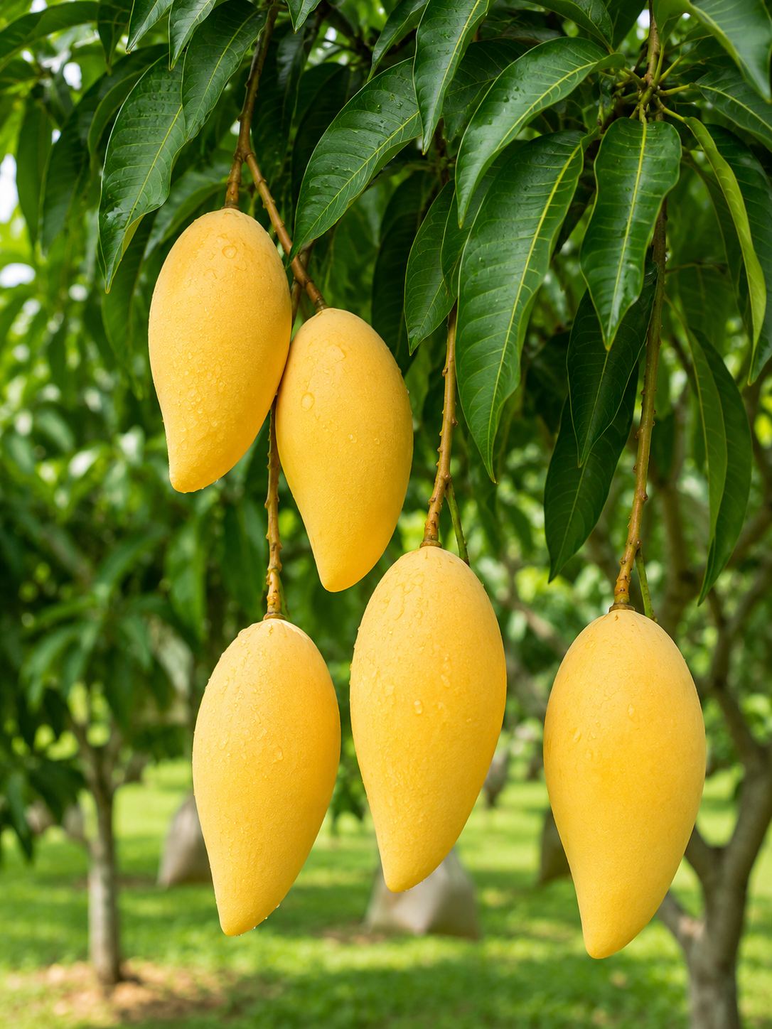Nam Dok Mai Golden (Nam Dok Mai Si Thong) – Premium Thai Golden Mango Variety | Sweet Fiberless Mango