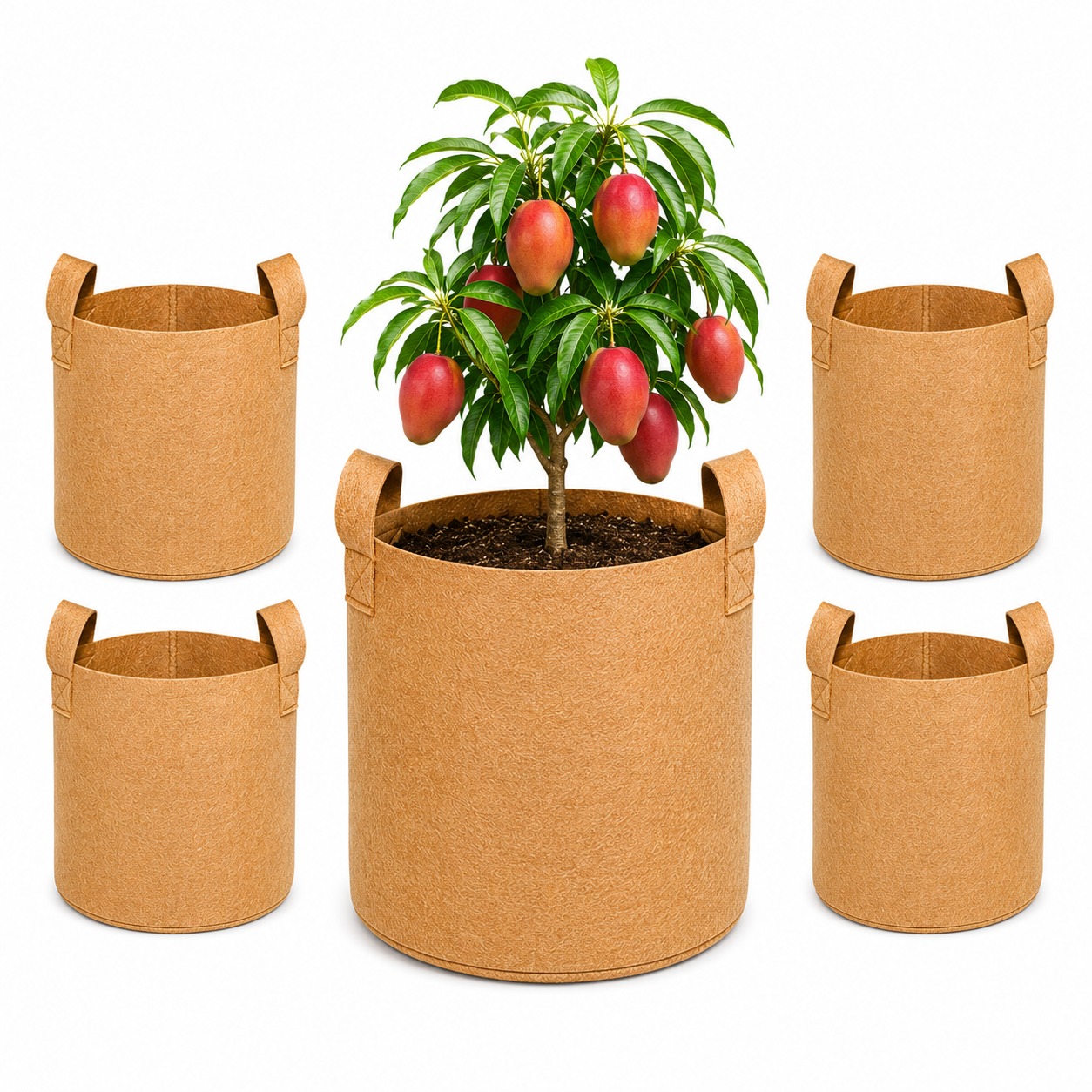Geo Fabric Grow Bag 12x12 – Premium Heavy Duty Grow Bag for Terrace Gardening 400 GSM