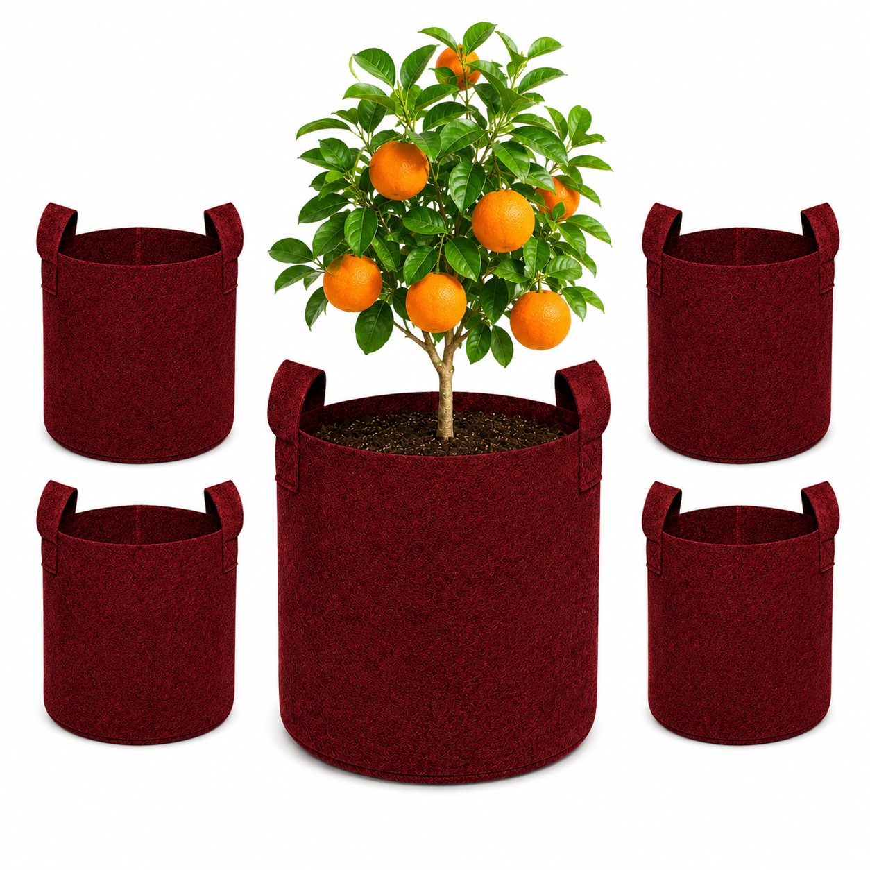 Geo Fabric Grow Bag 15x15 – Premium Heavy Duty Grow Bag for Terrace Gardening 400 GSM