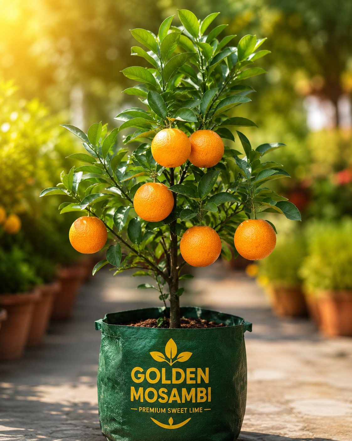 Golden Mosambi Plant – Premium Sweet Lime Variety for Terrace Gardening & Home Gardens
