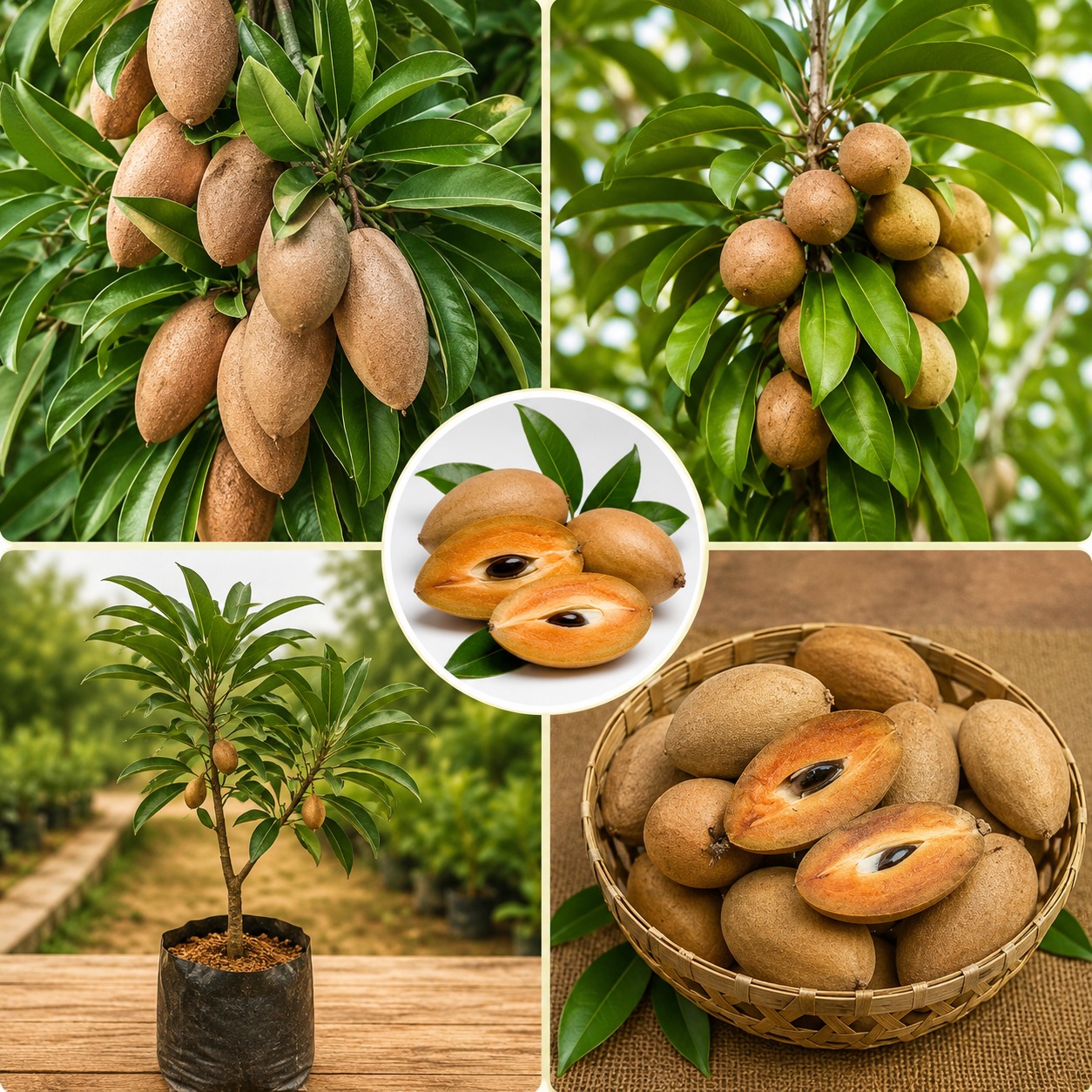 Chikoo – Banana Chikoo Plant – Sweet Long Shape Sapota Variety