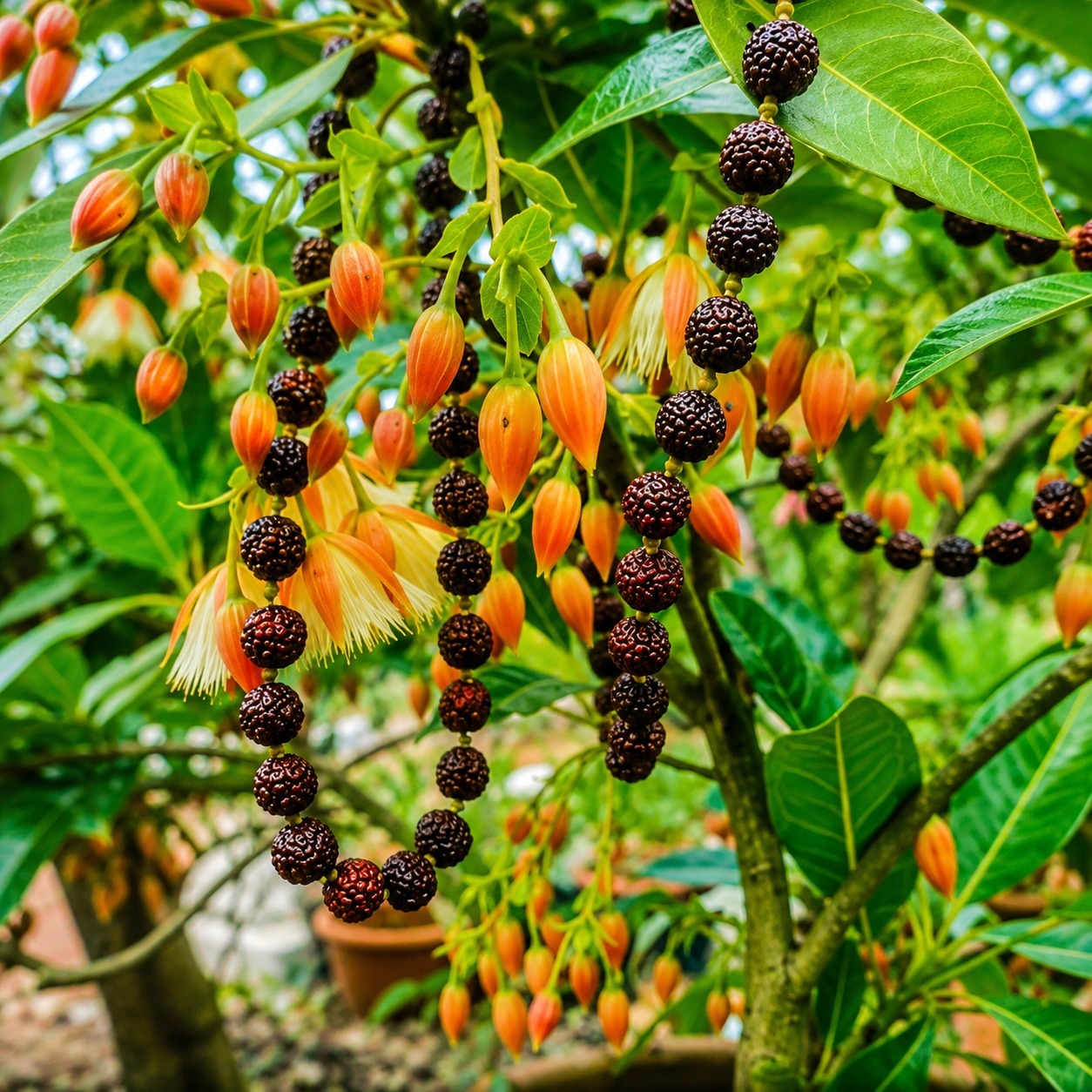 Rudraksha Plant (Elaeocarpus ganitrus) – Premium Grafted Sacred Rudraksha Tree