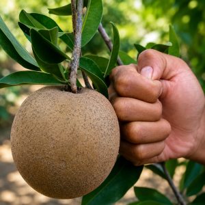 Thai Jumbo Chiku Plant | Thai 400 Gm King Sapote | Giant Sweet Sapota