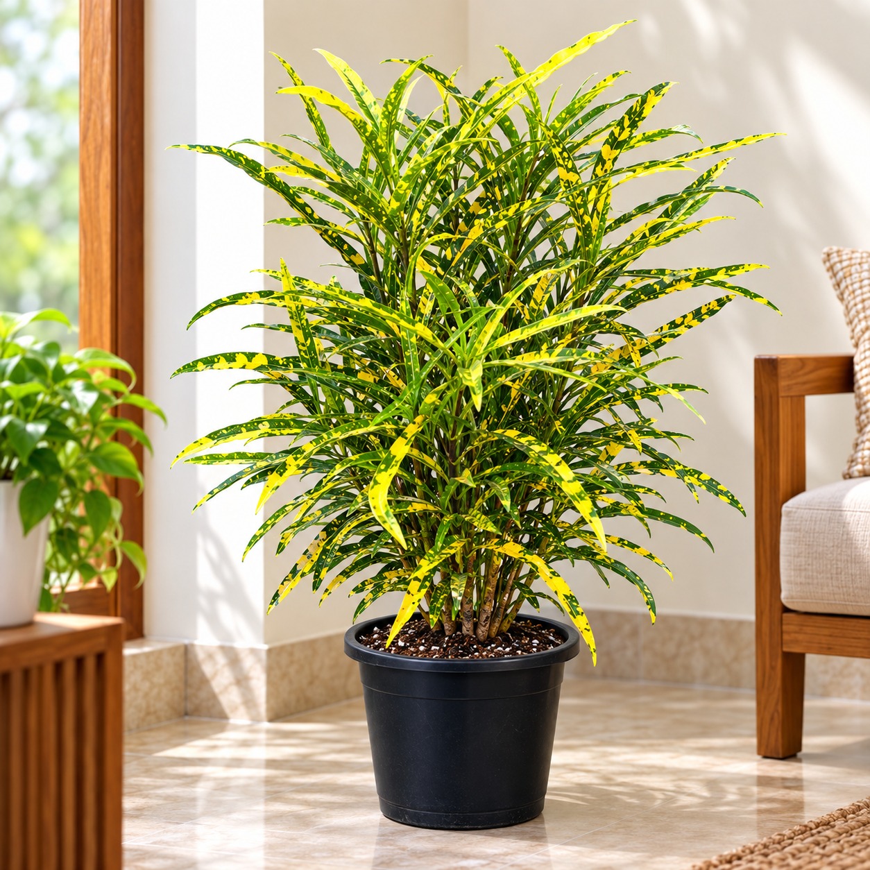 Gold Dust Croton Plant (Codiaeum Variegatum) | Thin Leaf Croton | Colorful Foliage Plant
