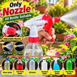 All Bottle Fit | Nozzle Trigger Bottle Garden Spray | High Pressure Water Spray Nozzle | Hand Spray Head | Garden Spray Bottle Nozzle