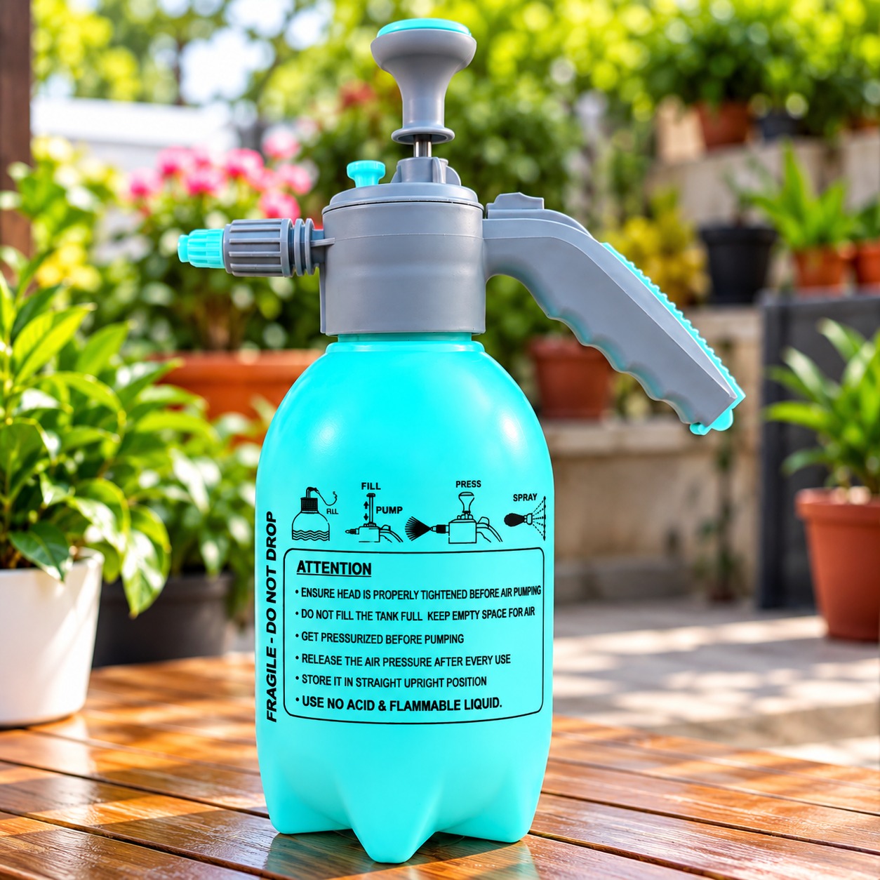 2 Litre Heavy Duty Garden Pressure Sprayer | Adjustable Nozzle | Hand Pump Sprayer for Gardening